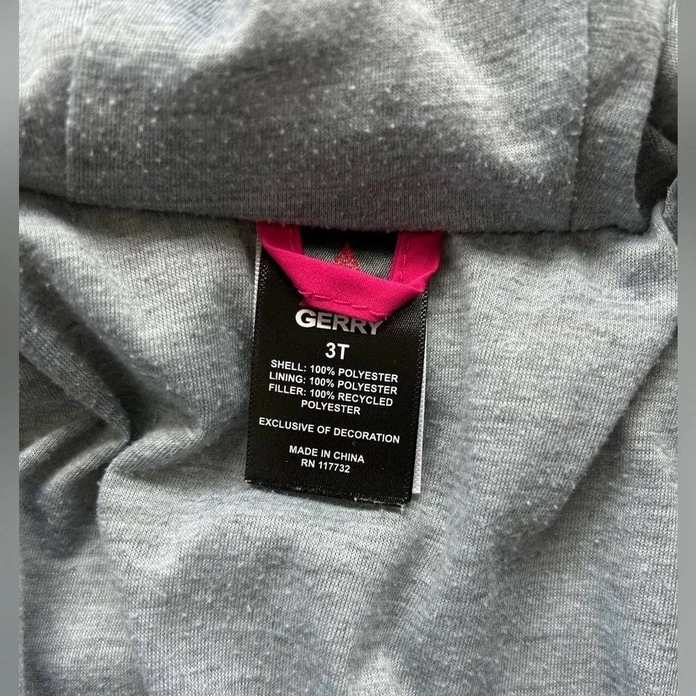 GIRL'S GERRY LINED HOODED FULL ZIP BUBBLE JACKET 3T